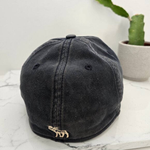 abercrombie | blue canvas embroidered logo fitted baseball hat | unisex L/XL - Picture 5 of 8